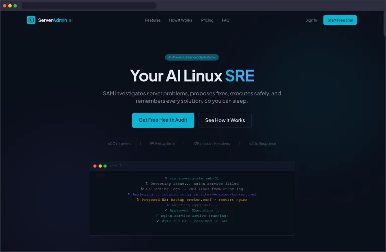 ServerAdmin.ai screenshot