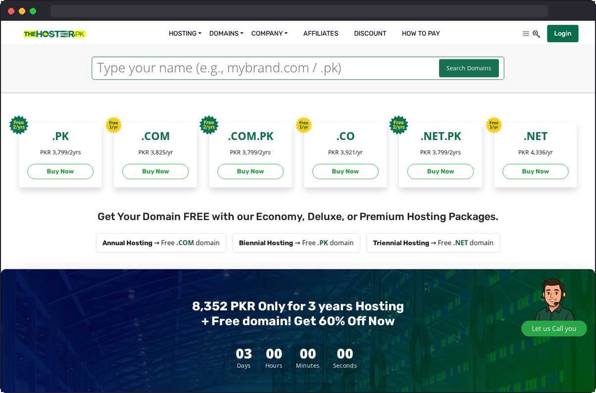 TheHoster.pk screenshot