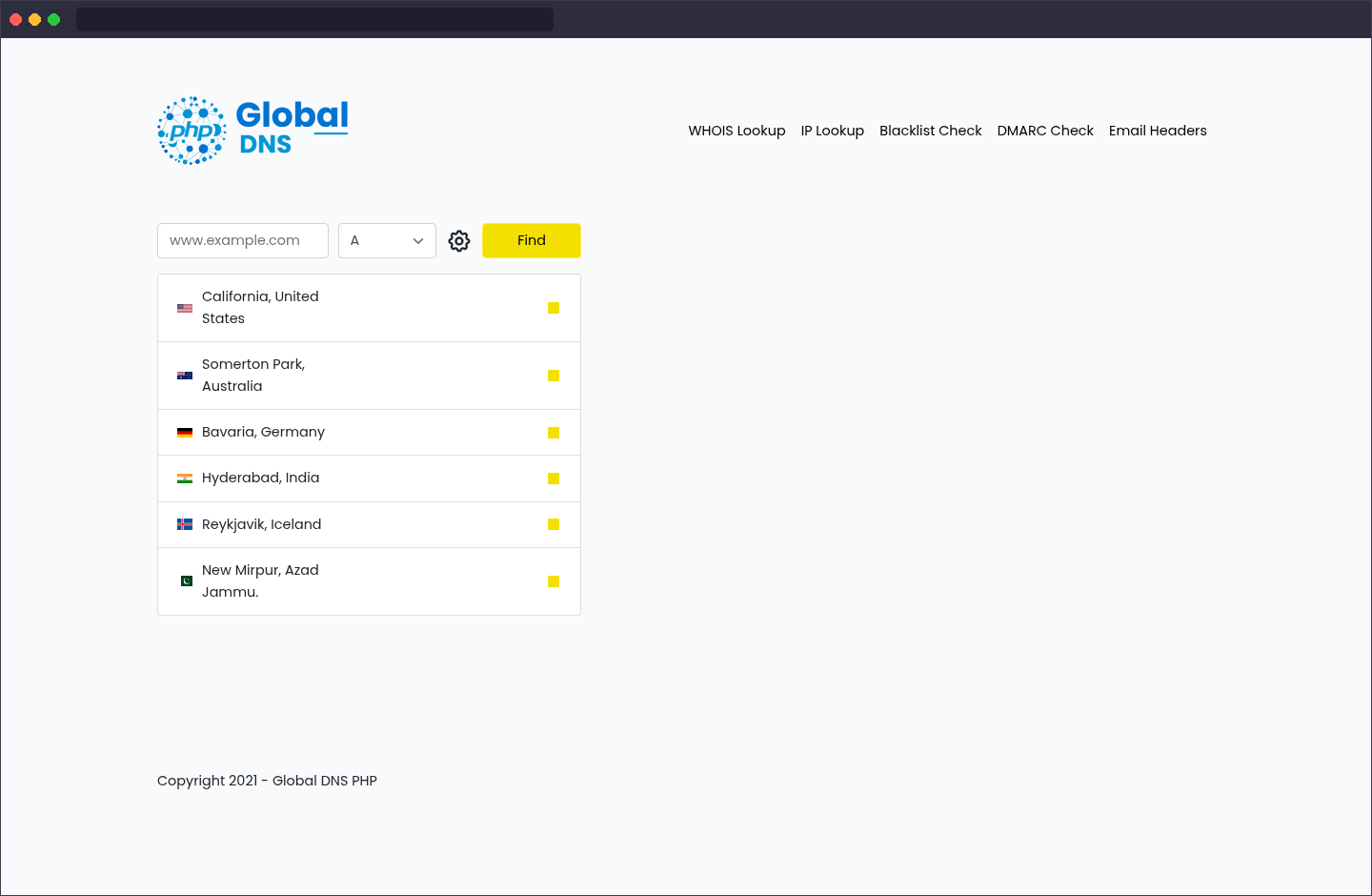 myDNS.pk — DNS Lookup & Network Tools screenshot